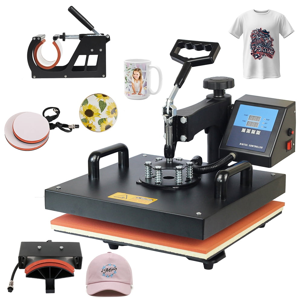Cheap 38*38CM 5 in 1 Combo Heat Press Printer Sublimation Machine Heat Press Machine for T-shirts Plates/Cap/Mug/Phone Covers et