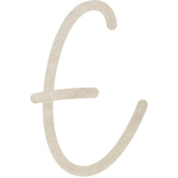 Cheap Blank MDF Letters, 3'' Tall Baleno Font E, Wall Hanging