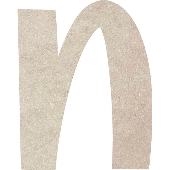 Cheap Blank MDF Letters, 3'' Tall Icebold N, Wall Hanging