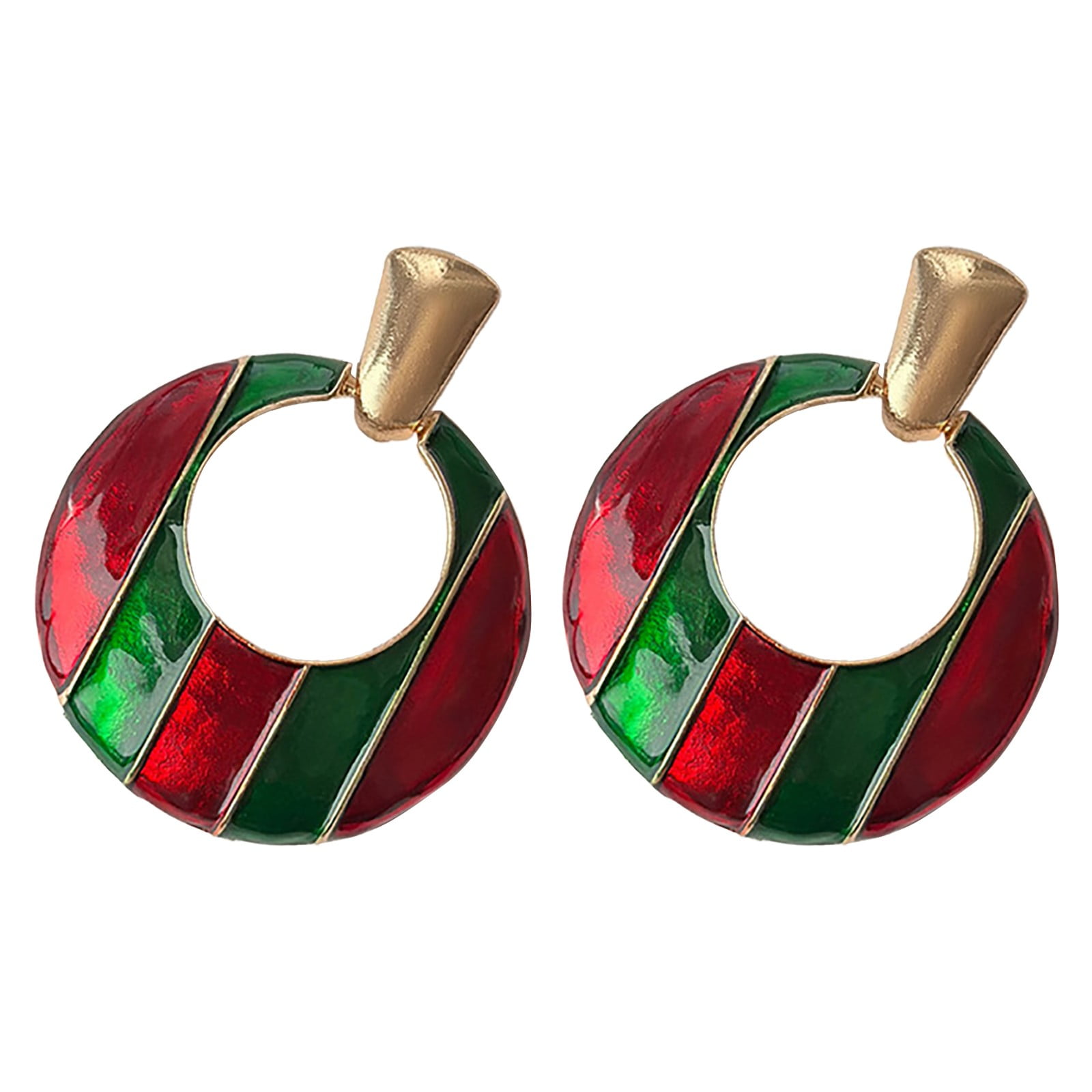 Cheap Christmas Earrings Christmas Hoop Earrings for Women Candy Cane ...