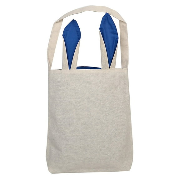 Cheap Gifts Easter Basket Seersucker Egg Hunt Bunny Baskets forKids With Cute Rabbit Ears Stripe Storage Gifts Candies Personalized Easter Party Gifts