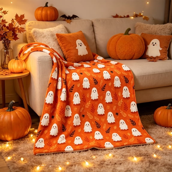 Cheap Halloween Decoration Home Clearance – Halloween Blanket, 78.74 x 59.06 Inch Throw Blankets for Bed Couch, Halloween Themed Soft Cozy Blanket for Sofa Bedroom Living Room Home Decor (C)