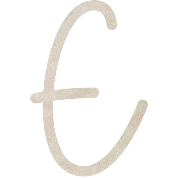 Cheap MDF Kids Letters, Blank 6'' Baleno Font E, Craft Wall Hanging Shape