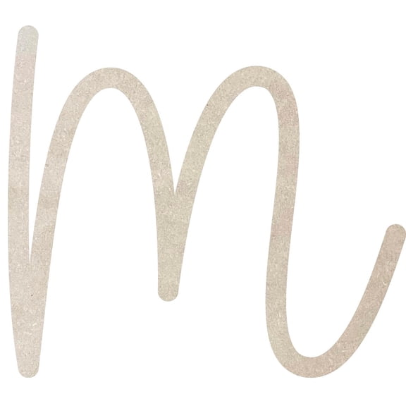 Cheap MDF Kids Letters, Blank 6'' Baleno Font M, Craft Wall Hanging Shape