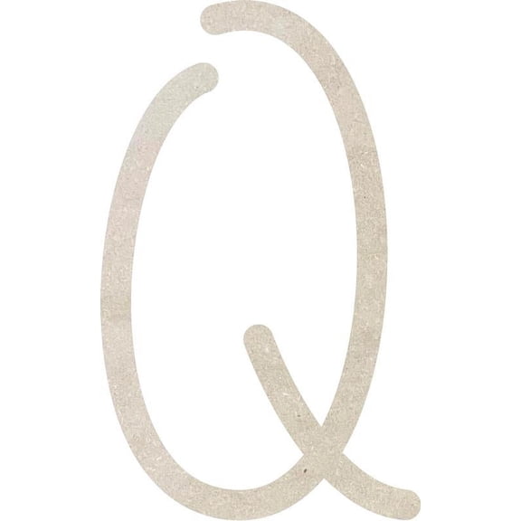 Cheap MDF Kids Letters, Blank 6'' Baleno Font Q, Craft Wall Hanging Shape