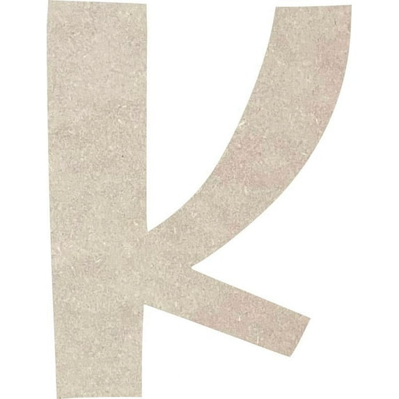 Cheap MDF Letters, Unfinished 8'' Tall Icebold K, Home Decor