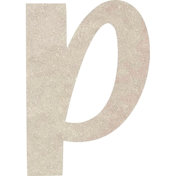 Cheap MDF Letters, Unfinished 8'' Tall Icebold P, Home Decor