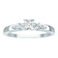 thumbnail image 1 of Cheap Moissanite Diamond Engagement Ring 1.25 Carat With Real Diamonds 925 Sterling Silver With 18K White Gold Plating, Promise Ring, Anniversary Ring, 1 of 4