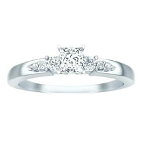 Cheap Moissanite Engagement Ring 1.25 Carat with Real Diamonds Sterling Silver with 18k Gold Plating
