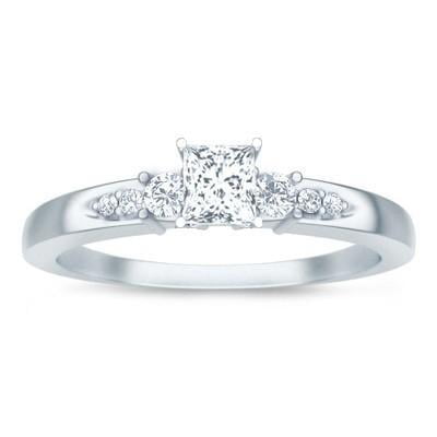 Cheap Moissanite Engagement Ring 1.50 Carat with Real Moissanite Diamonds with 18k Gold Plating