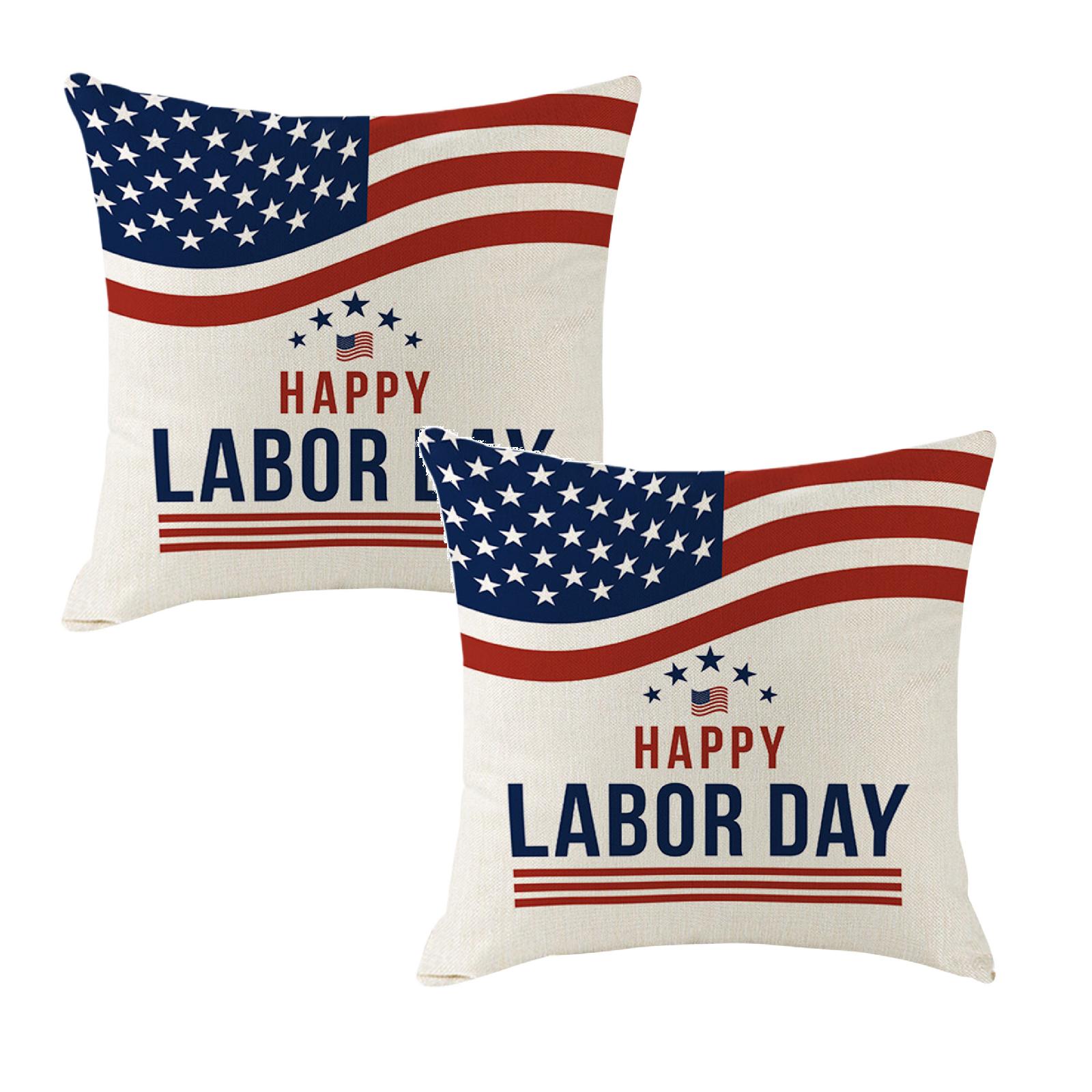 Cheap Pillows Veterans Day Independence Day Linen Pillowcase Cushion