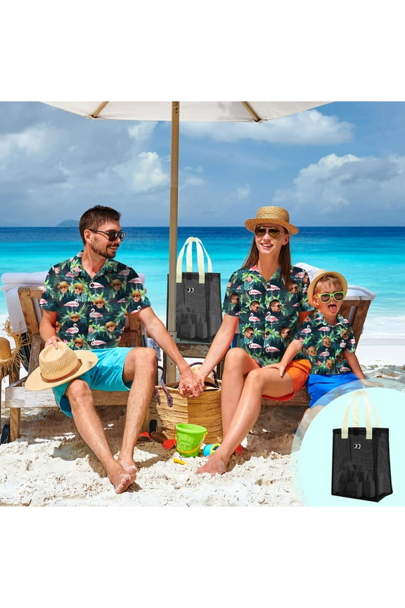 Cheap! Sandproof Mesh Beach Bag Oversized Beach Tote Bags Multi-Use for Groceries, Toys & Pool Essentials