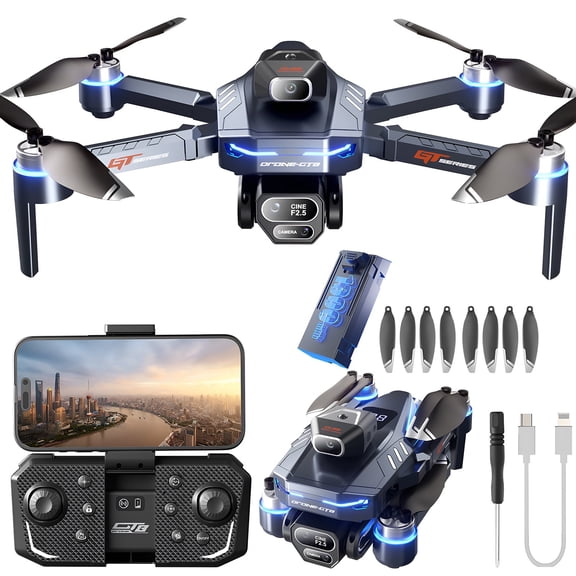 Cheap Stuff GPS Drone with Camera 4K for adults, 90 Min Long Flight, Auto-return 245g Foldable Quadcopter for Beginners, Follow Me, Circle Fly, Waypoints, Brushless Motor, 5Ghz WiFi Video Transmisson