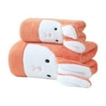 thumbnail image 1 of Cheap Stuff Soft Coral Fleece Towel Set - Easter Embroidered Cute Bunny Towel Combination for Family - Absorbent & Cozy 3-Piece Set for Bath, Shower, and Beach Use, 1 of 9