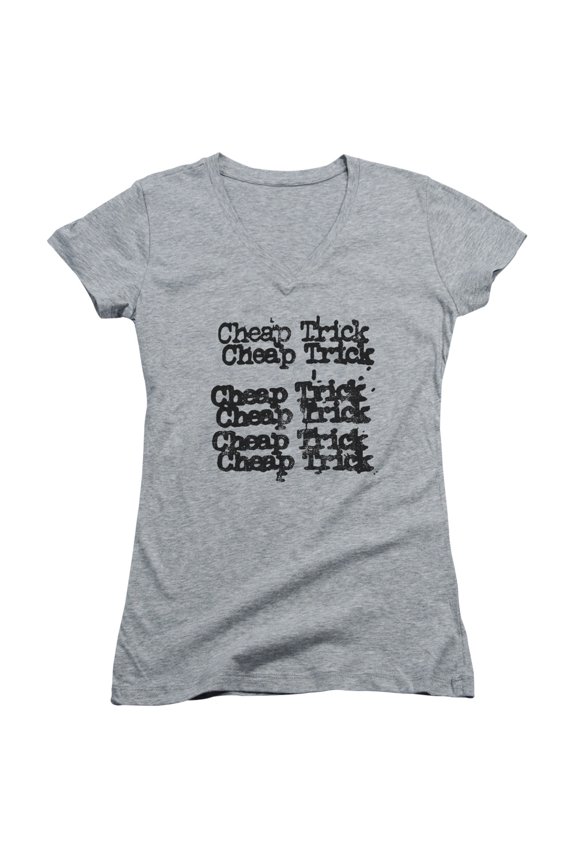 Cheap Trick - Cheap Trick Logo - Juniors Cap Sleeve V-Neck Shirt - XX-Large