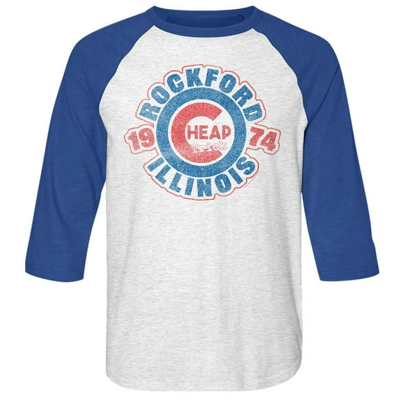Cheap Trick Rockford IL 74 White Heather/Vintage Royal Raglan T-Shirt