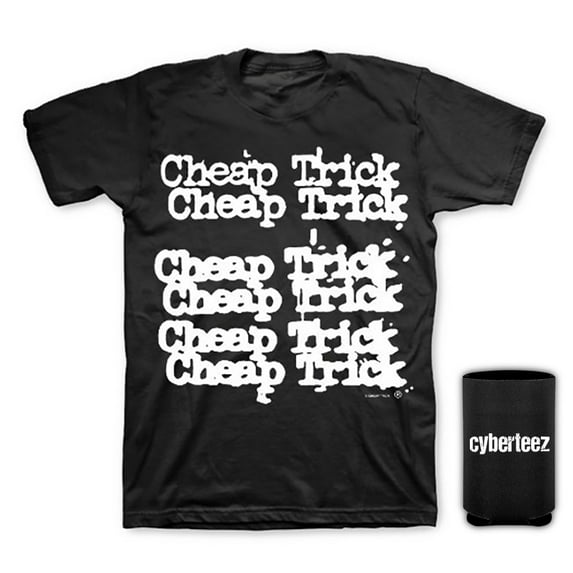 Cheap Trick T-Shirt Classic Stacked Logos T-Shirt + Coolie (L)