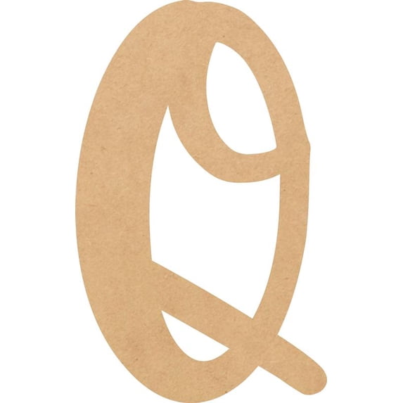Cheap Wood MDF Letter 14'' Tall Jacklin Letters DIY Q, Paintable Craft Project A-Z
