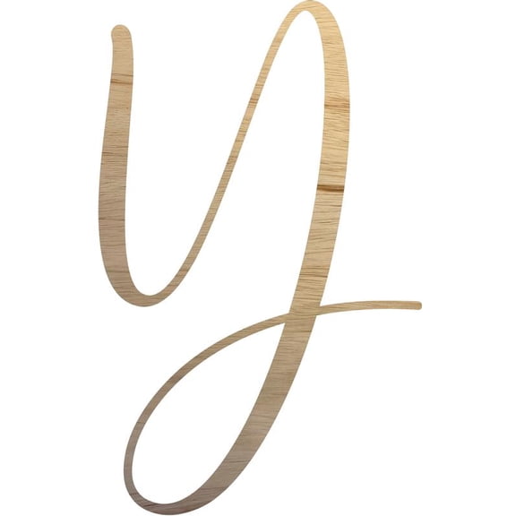 Cheap Wooden Letters, Paintable 12'' Craft Letter Y, Real Wood Rebeca Font