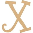 thumbnail image 1 of Cheap Wooden Letters, Unfinished 5'' Tall Curlz X, Wooden Craft Letter, 1 of 5
