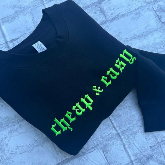 Cheap and Easy Embroidered Crewneck Sweatshirt