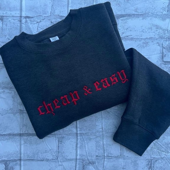 Cheap and Easy Embroidered Crewneck Sweatshirt