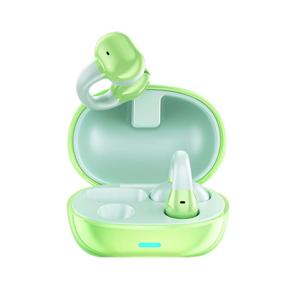 Open Wireless Earbuds, Bluetooth 5.4 Earbuds with ENC, Crystal Clear Call, USB-C Charging, IPX5 Waterproof Wireless Clip-on Earbuds, 32H Playback Ultra Long Battery Life