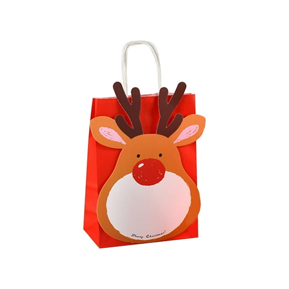 Cheapark 10-Pack Christmas Candy Handbags - Santa Snowman Themed Paper Bags, Festive Party Supplies for Holiday Treats & Small Gifts