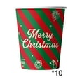 thumbnail image 1 of Cheapark 10-Pack Christmas Tree Pattern Disposable Paper Cups - Party Style - Decoration Set For Creating Christmas Festive Ambiance, 1 of 6