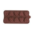 thumbnail image 1 of Cheapark 10-Piece Rose-Shaped Silicone Chocolate Molds - Non-Stick Flexible Material for Baking, Perfect for Valentine's Day Candy Gummys Making, Food-Safe Mold Set for Festive Treats, 1 of 8