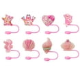thumbnail image 1 of Cheapark 10mm Reusable Straw Cover Cute Drinking Straw Topper Protector Plug Portable Accessory For Party Gifting Use, 1 of 6