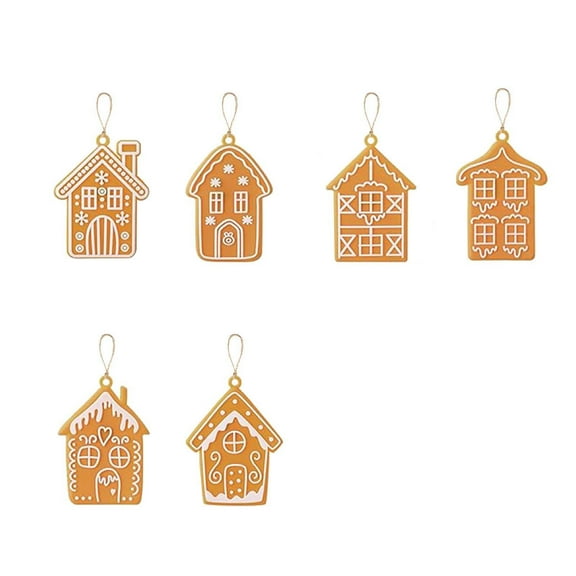 Cheapark 12 Pcs PVC Soft Glue Gingerbread Man Christmas Pendants - Flexible Shatterproof Design, Cute Hanging Ornaments for Christmas Tree House Holiday Decor