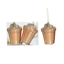 Cheapark 12-Piece Gold Electroplated Plastic Christmas Pendants - Small Decorative Ornaments, Festive Set for Tree & Home