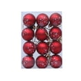 thumbnail image 1 of Cheapark 12-Piece Plastic Colored Christmas Balls - Bulk Hanging Pendant Set - Festive Scene Decor for Tree Holiday Atmosphere, 1 of 6