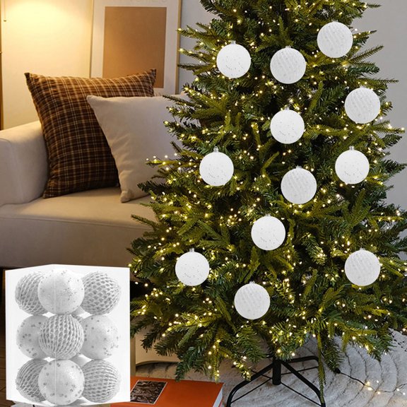 Cheapark 12-Piece Shatterproof Christmas Balls Set - Multiple Styles for Tree & Other Parties, Festive Decor for Holiday