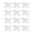 thumbnail image 1 of Cheapark 12 Pieces 3.54 Inch Mini Christmas Bow Hanging Ornaments, Small Festive Bow Decor for Christmas Tree Decoration, Holiday Decor Accent for Wreath Garland Home Party Gift, 1 of 8