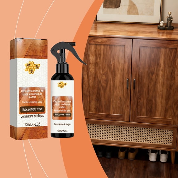 Cheapark 120ml Furniture Polishing Spray Wood Surface Cleaner for Home Cabinet Chair Daily Maintenance Decor