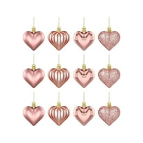 Cheapark 12Pcs Valentine's Day Heart Ornaments Romantic Hanging Decor Vibrant Party Gift Accents Perfect for Valentine's Day Cel ebrations and Home Decor