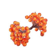 Cheapark 12mm Artificial Frosted Holly Berries - Faux Mini Fruit Decor, Simulated Berries for Christmas Tree Wreath Patio Table Holiday Accents