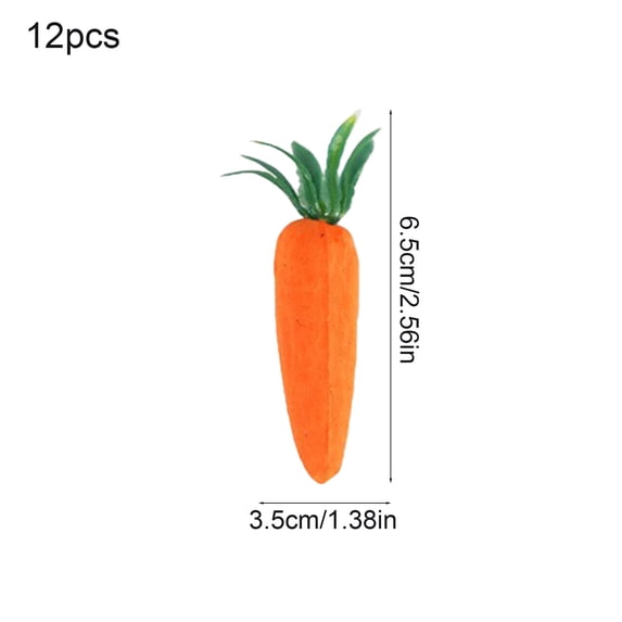Cheapark 12pcs Easter Carrot Decor Realistic Foam Carrots for Bunny Party Table Centerpiece Basket Filler