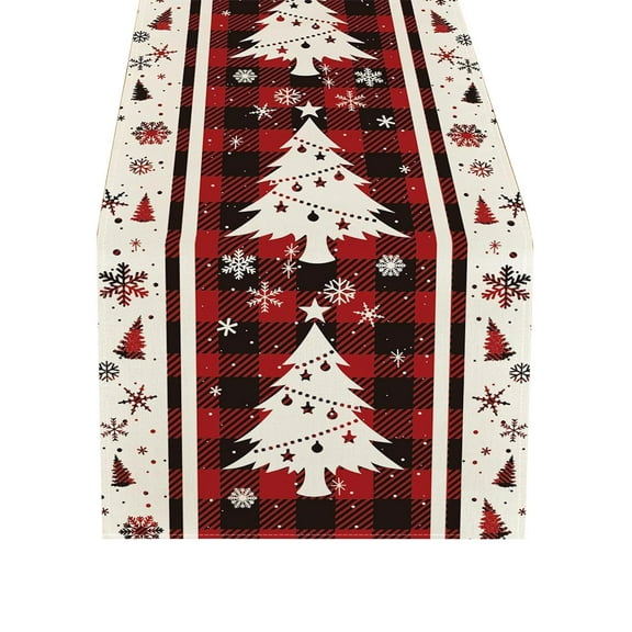 Cheapark 13×72 Inch (33×183cm) Christmas Table Runner - Festive Table Cloth For Home Dining Table Holiday Decoration