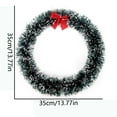 thumbnail image 1 of Cheapark 13.8 Inch (35cm) Christmas Wreath - White & Green Two-Tone Design For Mall Windows & Home Doors, Holiday Decor, 1 of 6