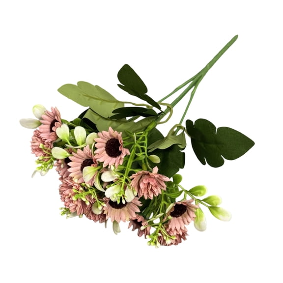 Cheapark 15 Head Ball Chrysanthemum Artificial Floral Bundles For Home Tabletop Vase Indoor Living Room Wedding Party Everyday Decor