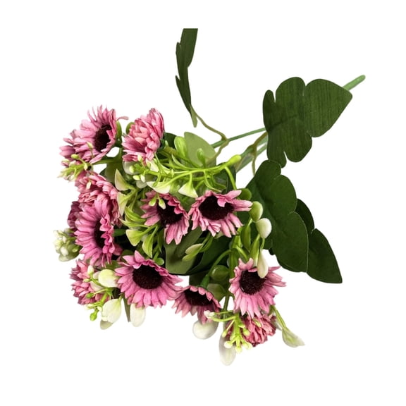 Cheapark 15 Head Ball Chrysanthemum Artificial Floral Bundles For Home Tabletop Vase Indoor Living Room Wedding Party Everyday Decor
