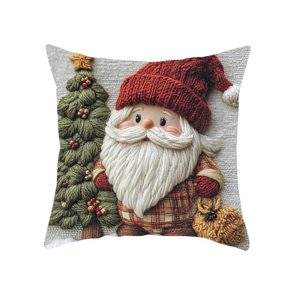 Cheapark 17.7x17.7 Inch Christmas Pillow Covers - Soft Fabric Decorative Cases with Hidden Zipper for Holiday Home Couches & Accents