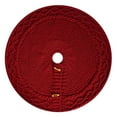 thumbnail image 1 of Cheapark 18in Christmas Knitted Tree Skirt - Cute Soft Tree Apron Decoration Accessories for Small Holiday Trees, Festive Christmas Accent, 1 of 7