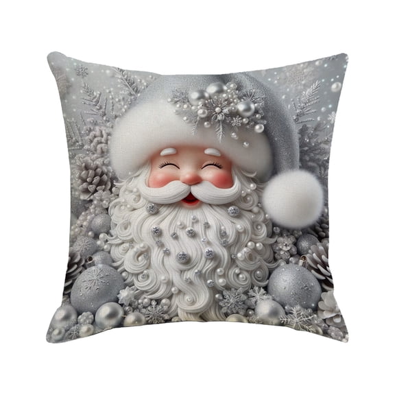 Cheapark 18x18 Inch Christmas Snowman Pillowcase - Single Winter Cushion Cover, Festive Throw Pillow for Sofa & Bed