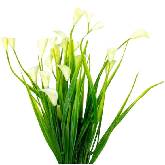 Cheapark 2 Bundles Artificial Outdoor Flowers UV Resistant Fake Plants Green Shrubs for Garden Porch Patio Home Decor