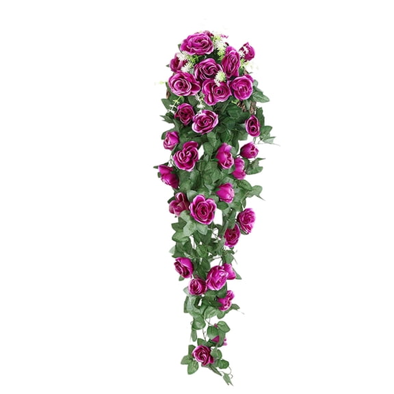 Cheapark 2 Pack 36 Inch Fake Rose Garland Artificial Roses Floral Vine Hanging Decor Wedding Home Party Table Arrangement Festive Accents