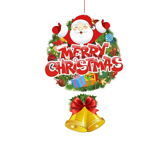 Cheapark 2-Piece Santa Snowman Christmas Pendant for Shop Mall Party Decorations Holiday Festive Hanging Ornaments